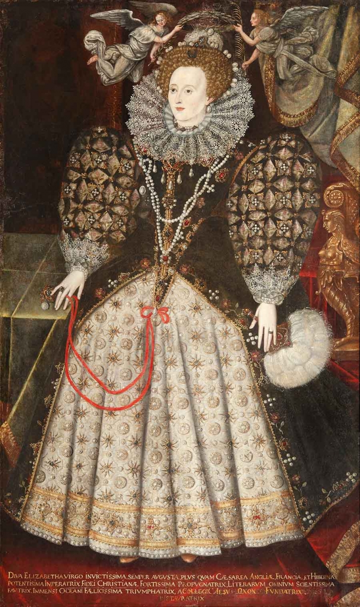 Attributed to the school of Nicholas Hilliard (1547–1619), Elizabeth I (1533–1603), 1590, Jesus College, University of Oxford, Oxford, United Kingdom.
