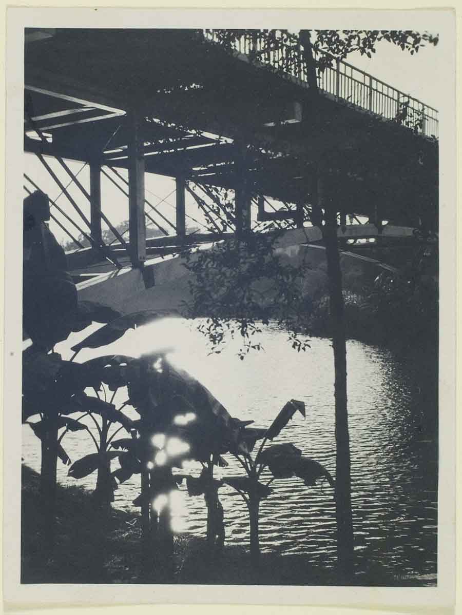 Shigemi Uyeda, untitled, 1920–29, gelatin silver contact print, 4.25 x 3.25 in. The Huntington Library, Art Museum, and Botanical Gardens. The persistence of a controlled glare in numerous photos by Uyeda suggests he intentionally cultivated the effect. 