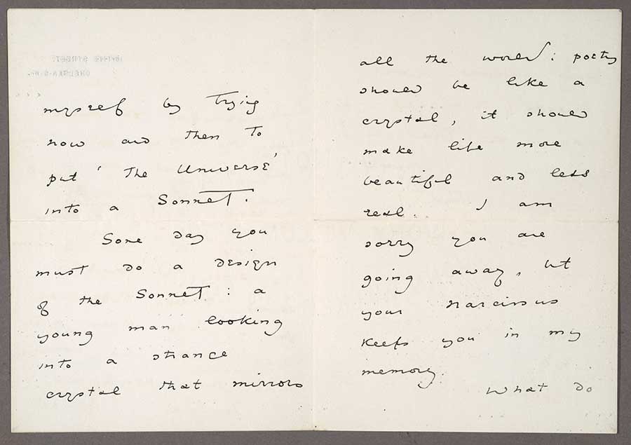 Oscar Wilde, autograph letter to Walford Graham Robertson (1866–1948), 1888? The Huntington Library, Art Museum, and Botanical Gardens.