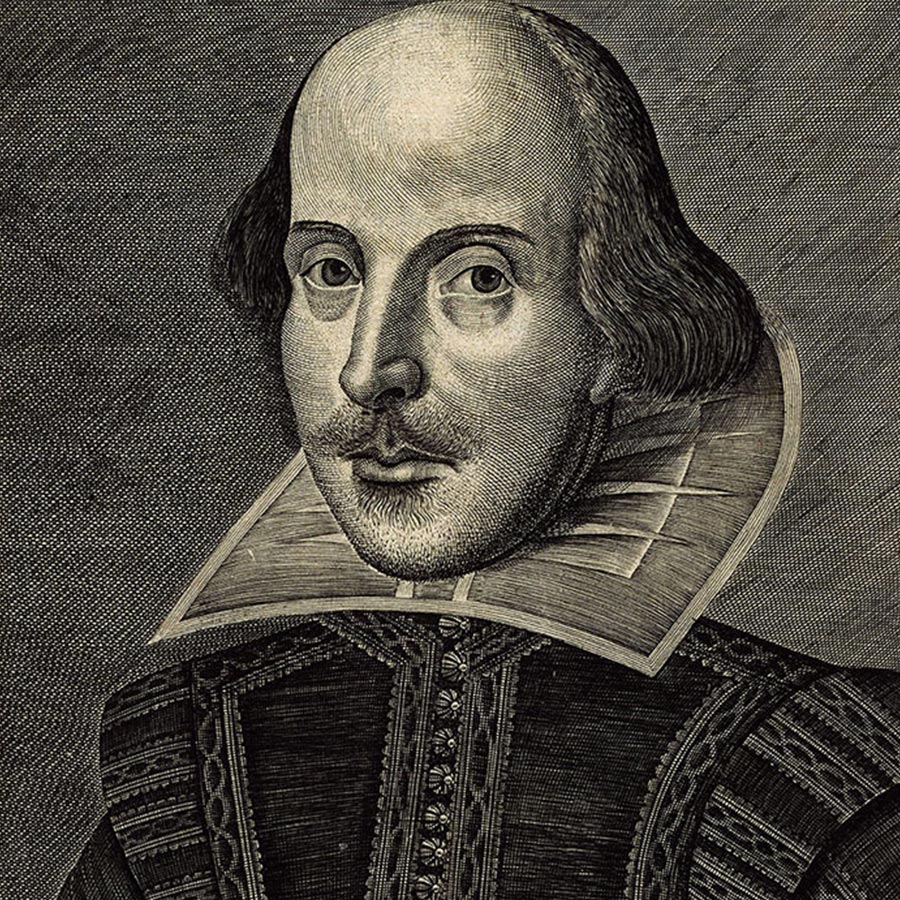 Shakespeare’s image as it appeared on the title page of Shakespeare’s Comedies, Histories, and Tragedies, known as the First Folio, published in London in 1623. The Huntington Library, Art Collections, and Botanical Gardens.